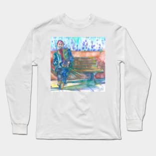 ANTON CHEKHOV sitting on the bench - watercolor portrait Long Sleeve T-Shirt